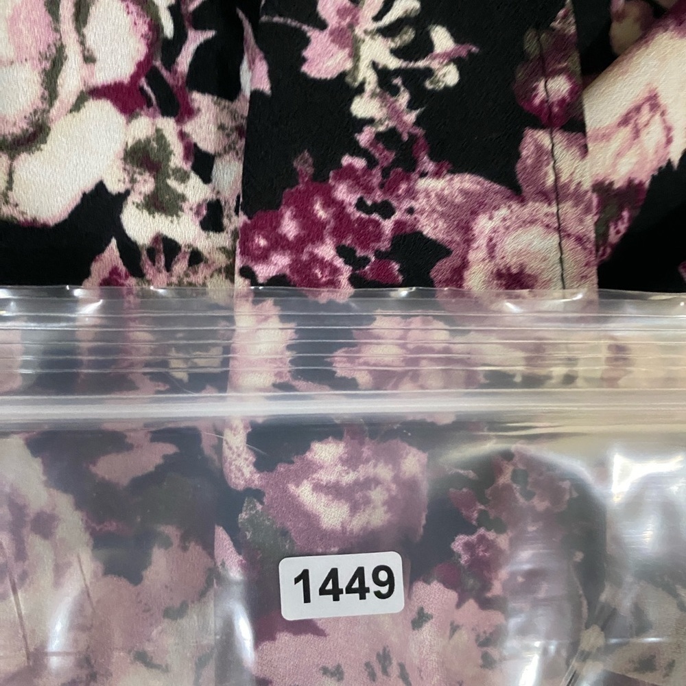 Free Press Black & Pink Floral Wrap Dress Size Large - Picture 14 of 14